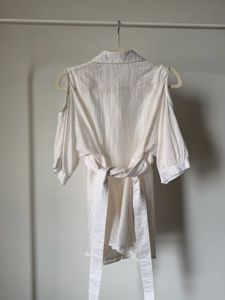 White Tie cut out Top