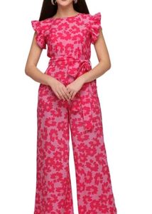 Floral Print Pink Jumpsuit