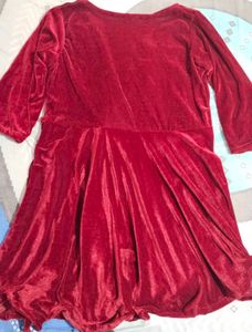 Red Velvet Wrap Dress