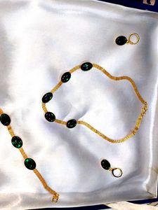 A Green Stone Jewelry Set For Luck &amp; Prosperity.