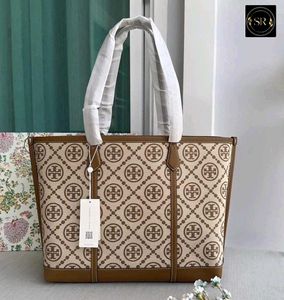 TORY BURCH PERRY MONOGRAM 3 COMPARTMENT TOTE BAG