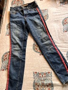 Striped Denim Jeans