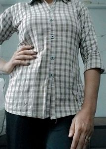 Plaid Button-Down Shirt