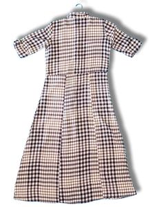 Checkered Midi Shirt Dress