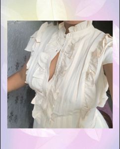 Ruffled Victorian-Style Top