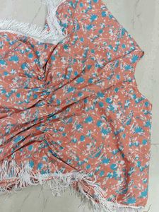 Floral Fringe Cover-Up