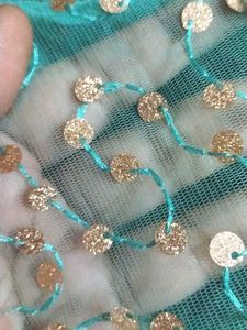 Sea Green Net Sequence Cloth 2 Mtr
