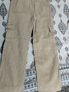 Cream Colour Cargo Pant For Women
