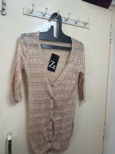 Netted Woolen Shrug