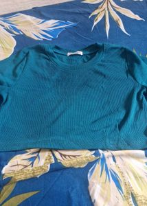 Teal Crop Top
