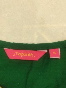 Round Neck Kurti, Beautiful &amp; Elegant (Green, S)
