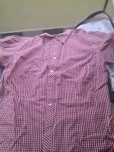 Checked Short Sleeve Top