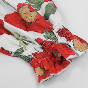 Red Floral Dress Size- Small