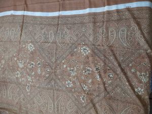 Floral Print Saree With Attached Blouse Piece