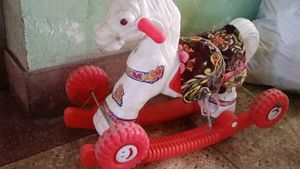 2 in 1 Baby Horse Rider and Rocker for Kids
