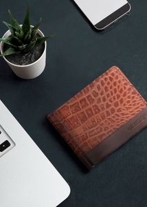 Hidesign Leather Money Clip – Croco Textured