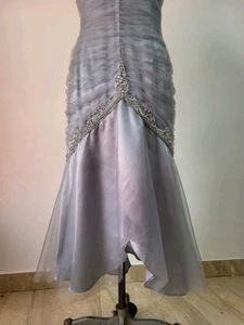 Elegant Grey Ethnic Gown