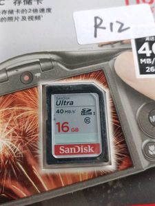 SanDisk Ultra 16GB Class 10 SDHC Memory Card.