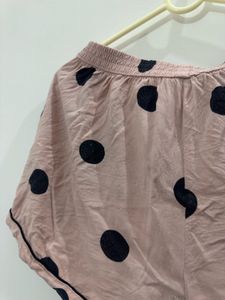 Polka Dot Pajama Shorts, Waist- 30 Stretchable