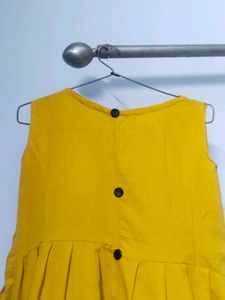Yellow Sleeveless Button-Down Dress