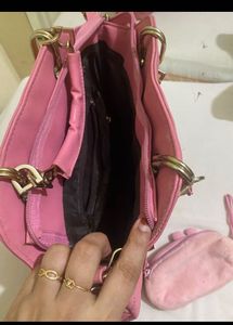 Orginal Mark &amp; Keith Pink Solid  Handheld  Bag