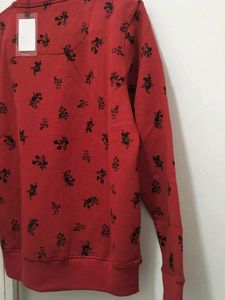 Red Floral Print Sweater