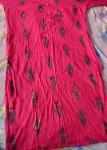 Pink Printed Kurti