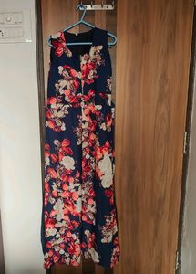 Floral Belted Western Maxi Dress (Women)