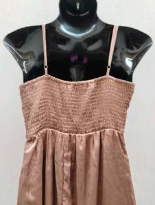 Price Drop 📢📢Ruffle Midi Satin Dress