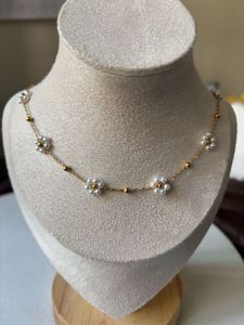 Flower Beaded Necklace Anti-tarnish