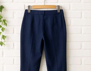 Navy Blue Straight Fit Formal Pants