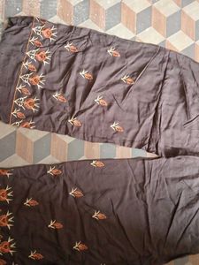 Brown Best Digins Embroidery Palazzo