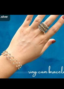 92.5 Silver Ring Cum Bracelet ❤️