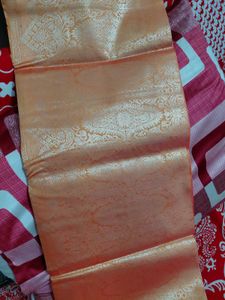 New Elegant orange Kanjivaram Saree Unused