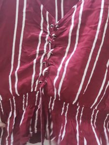 Striped Burgundy Blouse