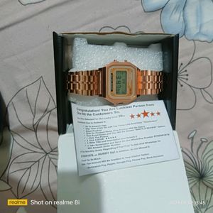 Gold Digital Watch