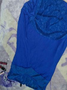 Blue Lace Sleeveless Dress