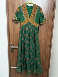Ritu Kumar Green Midi Dress