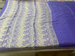 Blue Silk Saree &amp; Blouse