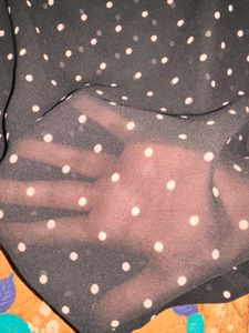 ONLY Cute Polka Dot Sheer Fabric Top
