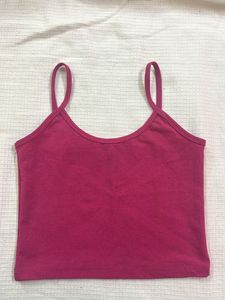 Pink Spaghetti Strap Tank Top