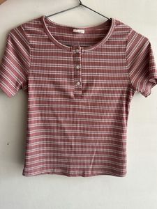 Striped Ribbed Top