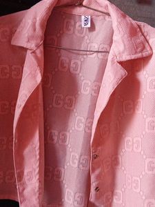 Vintage Pink Monogram Collared Shirt