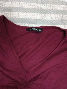 Maroon Long Sleeve Top