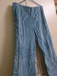 Unique Embroidered MEN Wide Leg Pant