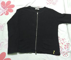 black sweater