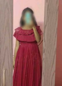 Elegant Red Ruffled Dress