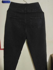 High Waist Black Jeans