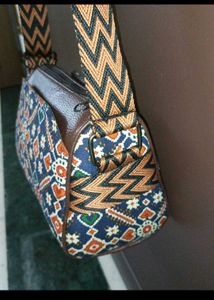 Jaipuri Women&#39;s Sling Bag Block Print