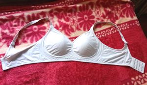 Comfortable Seamless padded wireless White Bra